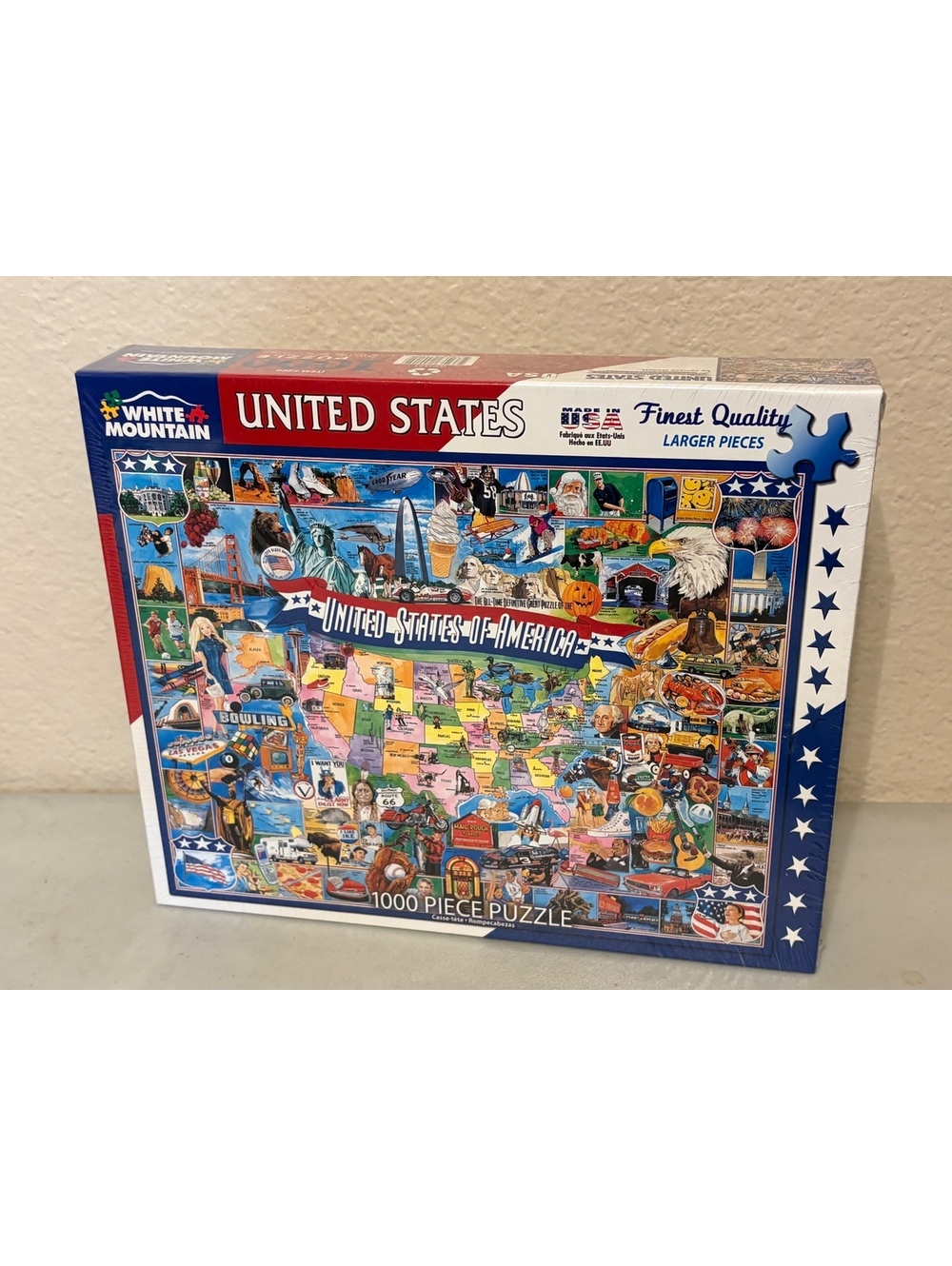 White Mountain United States 1000 Piece Jigsaw Puzzle